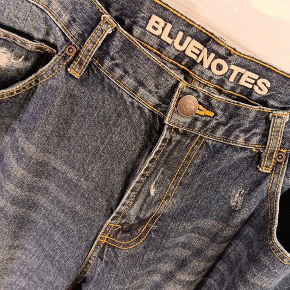 Bluenotes Tall Jeans Slim Distressed Blue Men's Size 38 Long Inseam 32 - Picture 9 of 16